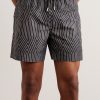Frank Straight-Leg Mid-Length Striped Swim Shorts - OU Frank Straight-Leg Mid-Length Striped Swim Shorts - OU