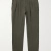 Tapered Pleated Linen Trousers Tapered Pleated Linen Trousers