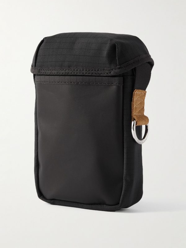 Adyen Post Suede-Trimmed Ripstop Messenger Bag - BK Adyen Post Suede-Trimmed Ripstop Messenger Bag - BK