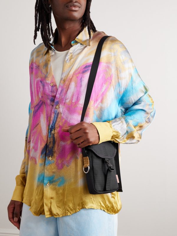 Adyen Post Suede-Trimmed Ripstop Messenger Bag - OU Adyen Post Suede-Trimmed Ripstop Messenger Bag - OU