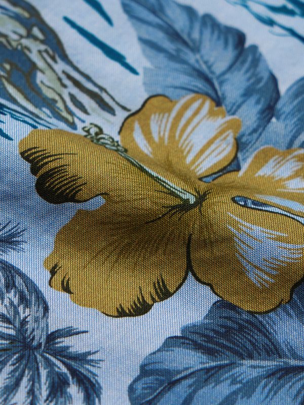 Venice Camp-Collar Printed Cotton Shirt - CU