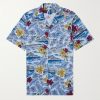Venice Camp-Collar Printed Cotton Shirt