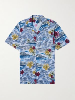 Venice Camp-Collar Printed Cotton Shirt Venice Camp-Collar Printed Cotton Shirt