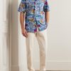 Venice Camp-Collar Printed Cotton Shirt - OU