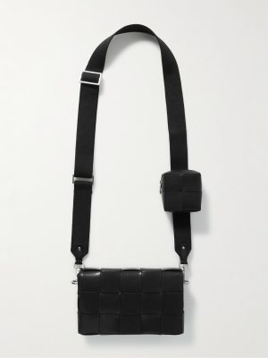 Cassette Intrecciato Leather Messenger Bag