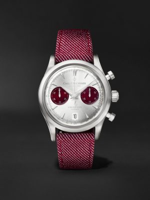 Manero Flyback 40mm Chronograph Steel and Canvas Watch, Ref. No. 00.10927.08.13.04 Manero Flyback 40mm Chronograph Steel and Canvas Watch, Ref. No. 00.10927.08.13.04