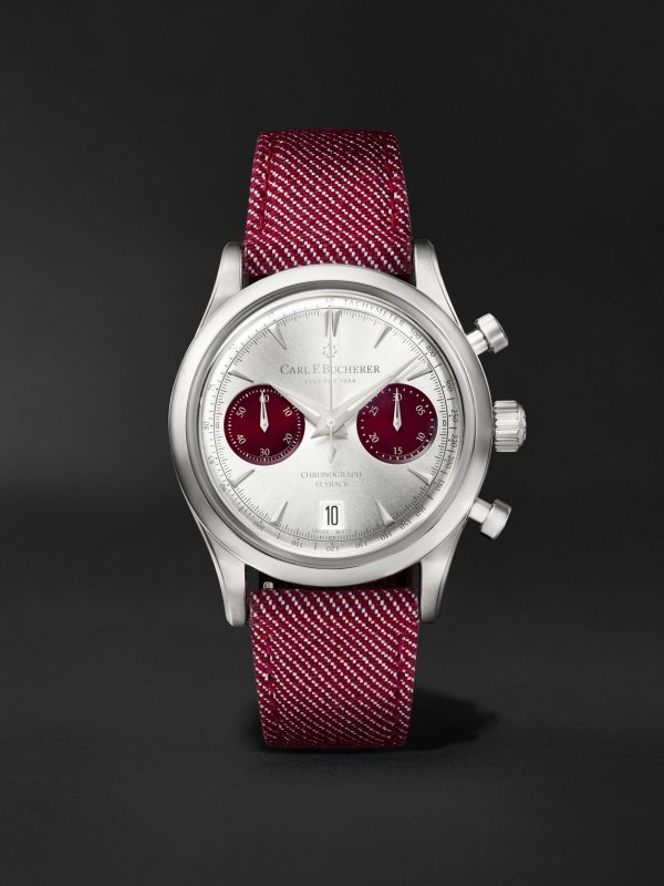 Manero Flyback 40mm Chronograph Steel and Canvas Watch, Ref. No. 00.10927.08.13.04 Manero Flyback 40mm Chronograph Steel and Canvas Watch, Ref. No. 00.10927.08.13.04