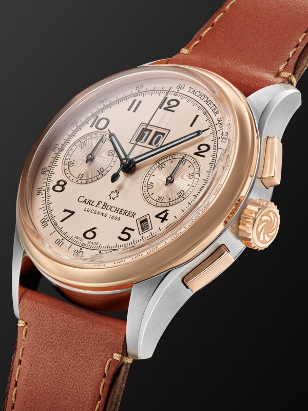 Heritage BiCompax Annual Limited Edition Automatic Chronograph 41mm 18-Karat Rose Gold, Stainless Steel and Leather Watch, Ref. No. 00.10803.07.42.01 - FR