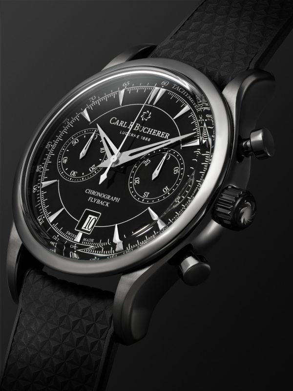 Manero Automatic Flyback Chronograph 43mm Steel and Rubber Watch, Ref. No. 00.10919.12.33.01 - FR Manero Automatic Flyback Chronograph 43mm Steel and Rubber Watch, Ref. No. 00.10919.12.33.01 - FR