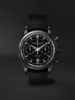 Manero Automatic Flyback Chronograph 43mm Steel and Rubber Watch, Ref. No. 00.10919.12.33.01 Manero Automatic Flyback Chronograph 43mm Steel and Rubber Watch, Ref. No. 00.10919.12.33.01