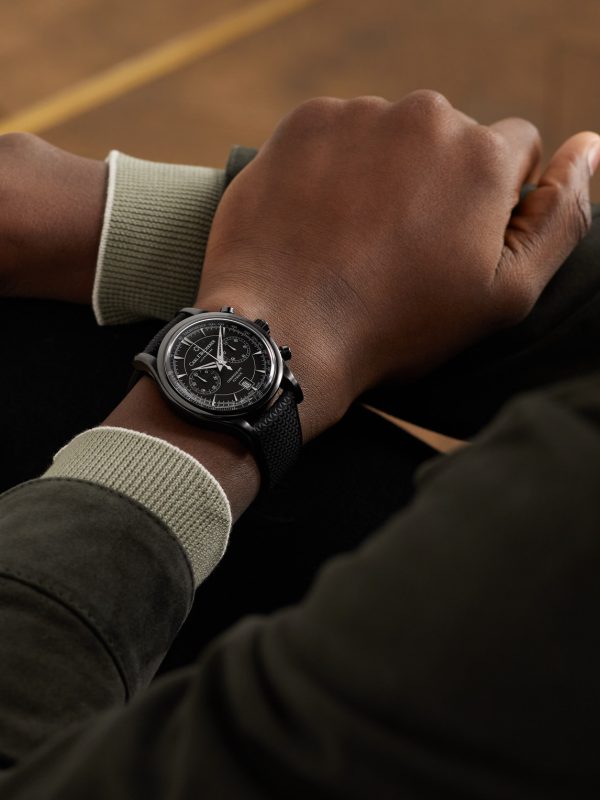 Manero Automatic Flyback Chronograph 43mm Steel and Rubber Watch, Ref. No. 00.10919.12.33.01 - OU Manero Automatic Flyback Chronograph 43mm Steel and Rubber Watch, Ref. No. 00.10919.12.33.01 - OU