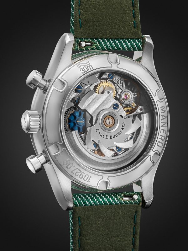 Manero Flyback Automatic Chronometer 40mm Stainless Steel and Canvas Watch, Ref. No. 00.10927.08.13.02 - BK Manero Flyback Automatic Chronometer 40mm Stainless Steel and Canvas Watch, Ref. No. 00.10927.08.13.02 - BK
