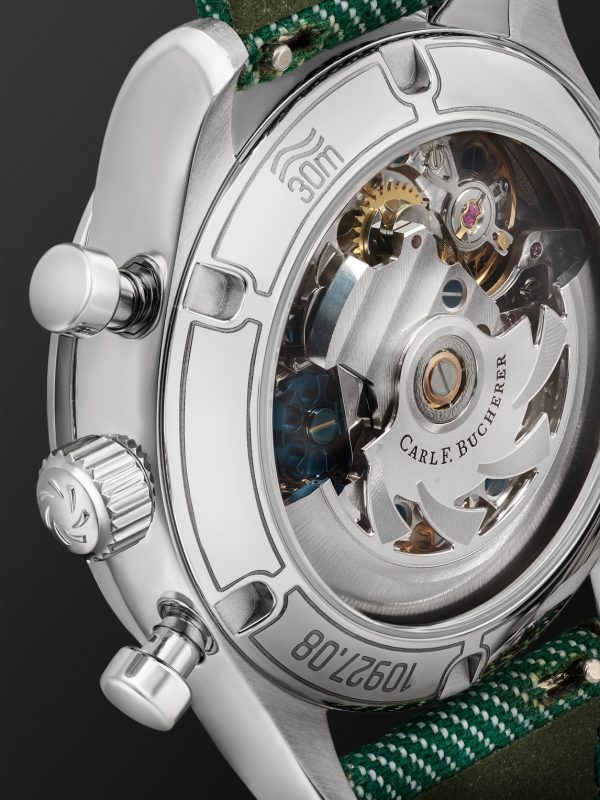 Manero Flyback Automatic Chronometer 40mm Stainless Steel and Canvas Watch, Ref. No. 00.10927.08.13.02 - E1 Manero Flyback Automatic Chronometer 40mm Stainless Steel and Canvas Watch, Ref. No. 00.10927.08.13.02 - E1