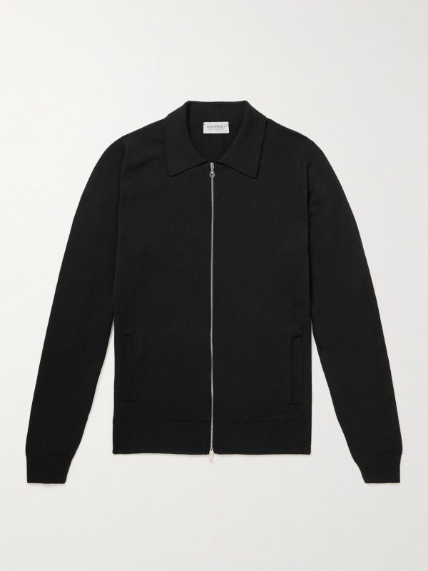 Alston Slim-Fit Merino Wool Zip-Up Cardigan