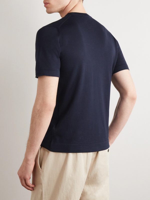 Lorca Slim-Fit Sea Island Cotton T-Shirt - BK Lorca Slim-Fit Sea Island Cotton T-Shirt - BK