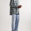Checked Leather Shirt - OU
