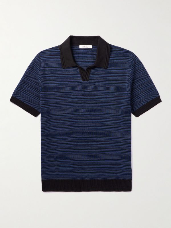 Striped Cotton Polo Shirt Striped Cotton Polo Shirt