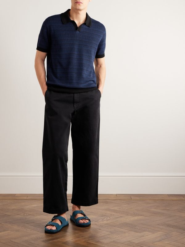 Striped Cotton Polo Shirt - OU Striped Cotton Polo Shirt - OU