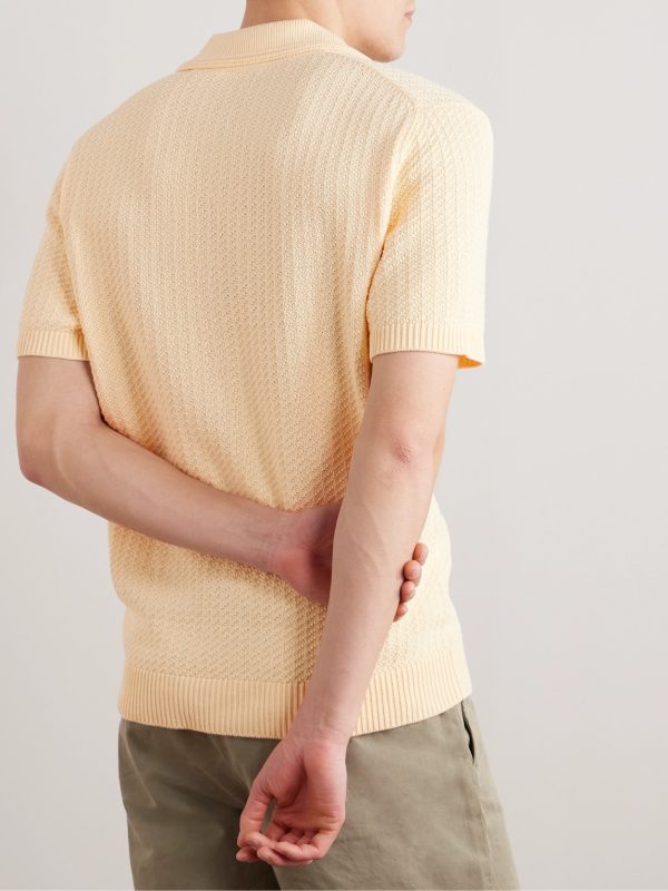 Jacquard-Knit Cotton Polo Shirt - BK Jacquard-Knit Cotton Polo Shirt - BK