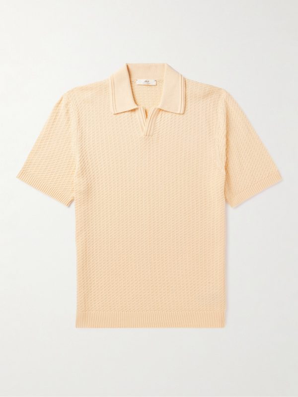 Jacquard-Knit Cotton Polo Shirt Jacquard-Knit Cotton Polo Shirt