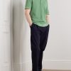 Jacquard-Knit Cotton Polo Shirt - OU
