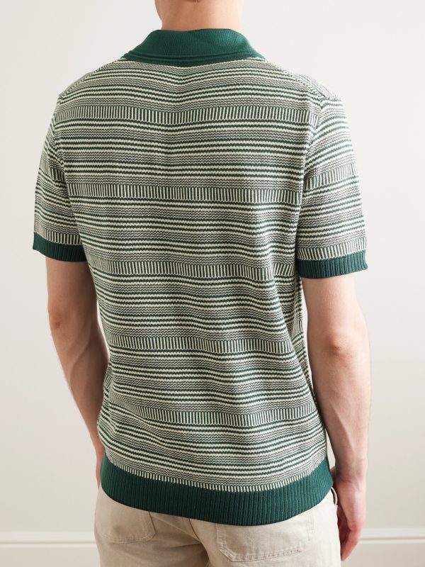 Striped Cotton Polo Shirt - BK