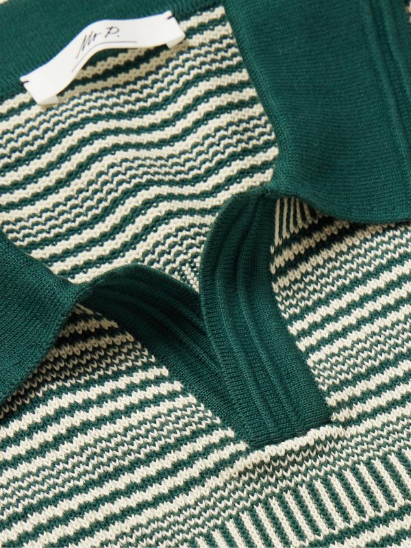 Striped Cotton Polo Shirt - CU