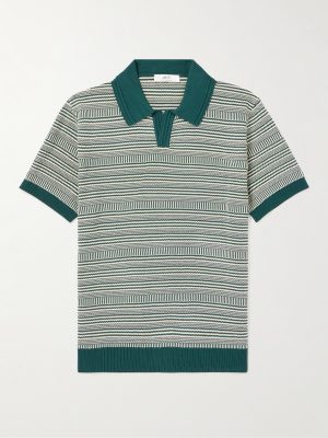 Striped Cotton Polo Shirt Striped Cotton Polo Shirt