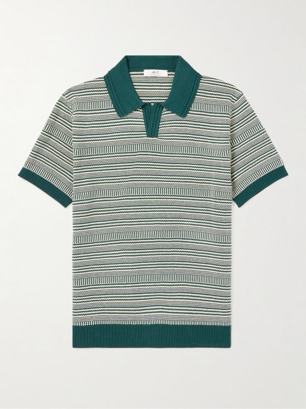 Striped Cotton Polo Shirt