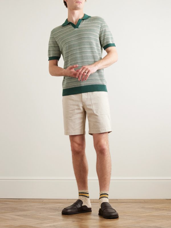 Striped Cotton Polo Shirt - OU
