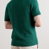 Jacquard-Knit Cotton Polo Shirt - BK