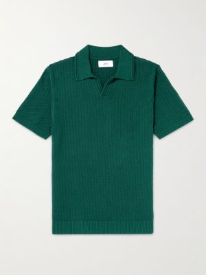 Jacquard-Knit Cotton Polo Shirt Jacquard-Knit Cotton Polo Shirt