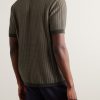 Crochet-Knit Cotton and Silk-Blend Polo Shirt - BK