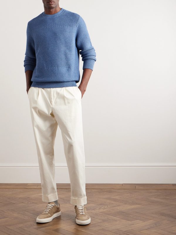 Ribbed Cotton Sweater - OU Ribbed Cotton Sweater - OU