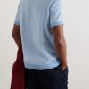 Honeycomb-Knit Cotton Polo Shirt - BK