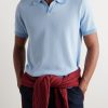 Honeycomb-Knit Cotton Polo Shirt - FR