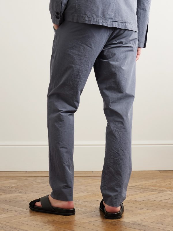 Joe Tapered Garment-Dyed Cotton-Blend Poplin Cargo Drawstring Trousers - BK Joe Tapered Garment-Dyed Cotton-Blend Poplin Cargo Drawstring Trousers - BK