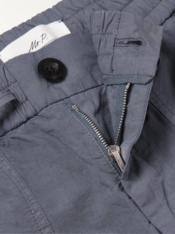 Joe Tapered Garment-Dyed Cotton-Blend Poplin Cargo Drawstring Trousers - E1 Joe Tapered Garment-Dyed Cotton-Blend Poplin Cargo Drawstring Trousers - E1