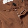 Tapered Garment-Dyed Pleated Cotton-Twill Trousers - E1