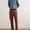Tapered Garment-Dyed Pleated Cotton-Twill Trousers - OU