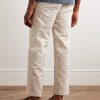 Straight-Leg Cotton and Linen-Blend Canvas Trousers - BK Straight-Leg Cotton and Linen-Blend Canvas Trousers - BK