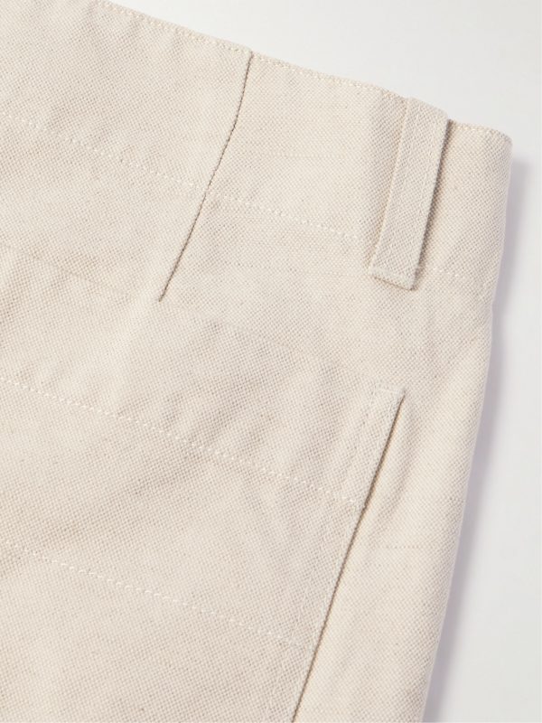 Straight-Leg Cotton and Linen-Blend Canvas Trousers - CU Straight-Leg Cotton and Linen-Blend Canvas Trousers - CU