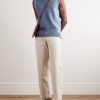 Straight-Leg Cotton and Linen-Blend Canvas Trousers - OU Straight-Leg Cotton and Linen-Blend Canvas Trousers - OU