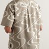 Camp-Collar Printed Organic Cotton Shirt - BK Camp-Collar Printed Organic Cotton Shirt - BK