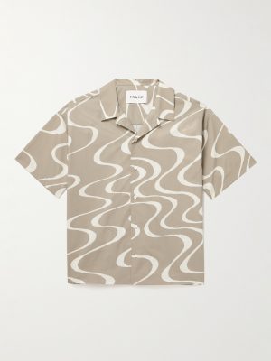 Camp-Collar Printed Organic Cotton Shirt Camp-Collar Printed Organic Cotton Shirt