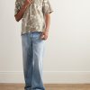 Camp-Collar Printed Organic Cotton Shirt - OU Camp-Collar Printed Organic Cotton Shirt - OU