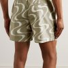 Straight-Leg Printed Organic Cotton Drawstring Shorts - BK Straight-Leg Printed Organic Cotton Drawstring Shorts - BK