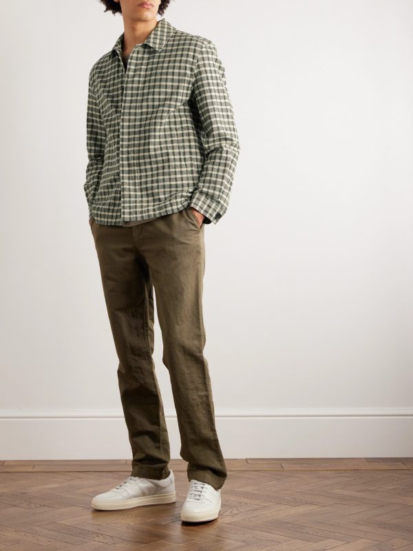 Checked Cotton Shirt Jacket - OU Checked Cotton Shirt Jacket - OU