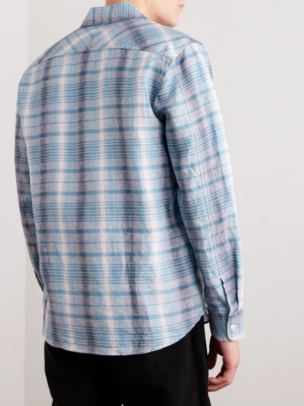 Checked Linen Shirt - BK Checked Linen Shirt - BK