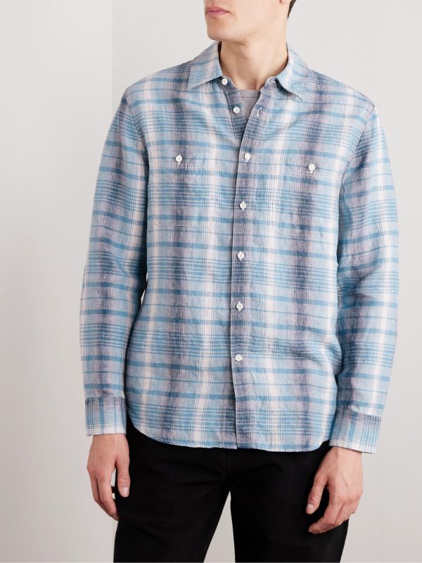 Checked Linen Shirt - FR Checked Linen Shirt - FR
